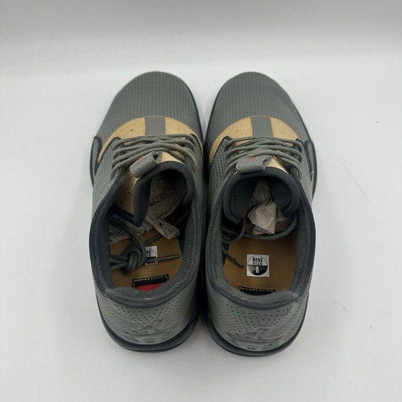 Jordan Eclipse Leather City Pack Berlin Shoes Mens 8 Tumbled Grey/Gold Sneakers‎